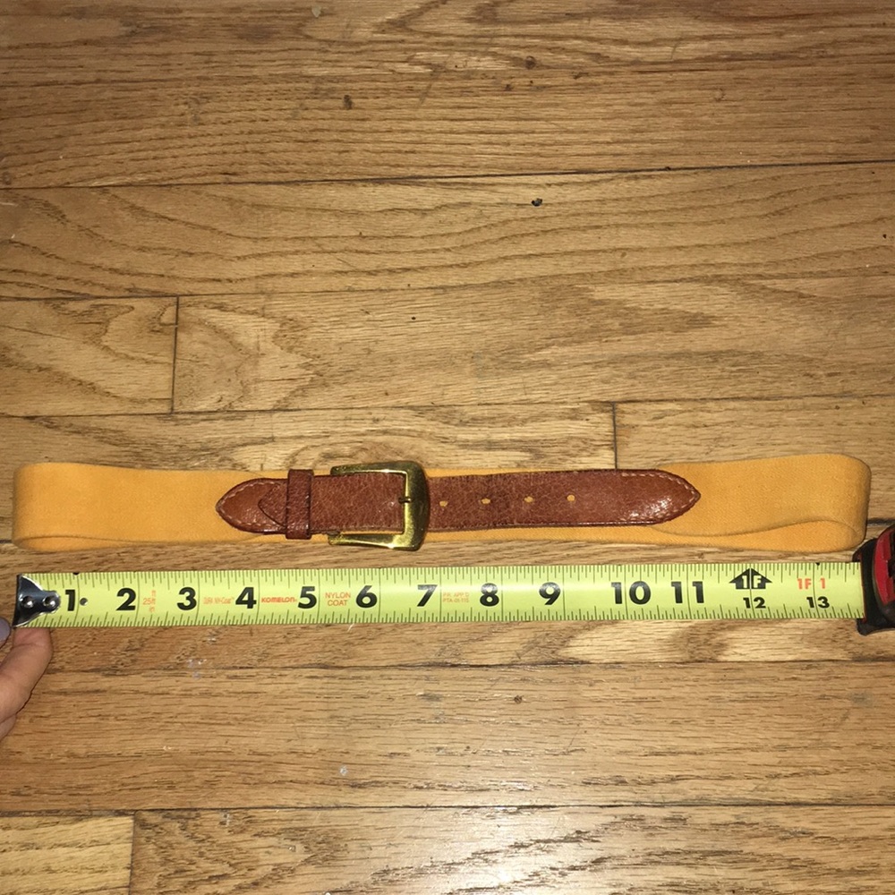Mustard Color Vintage Belt Minimal Stretch